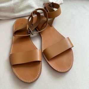 MADEWELL The Boardwalk Ankle-Strap Sandal in Brown